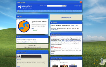 screenshot of Spacehey custom profile